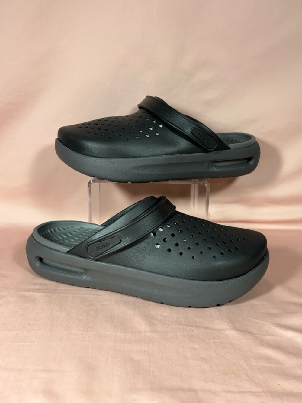 CROCS Lite Ride Unisex Black Slip-On Clog Sandals M's 8/W's 10